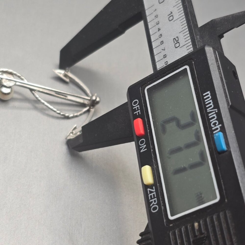 Vintage Curtis Sterling Silver Anchor Brooch 1.75" Pearls Signed DCE Nautical - Picture 7 of 9